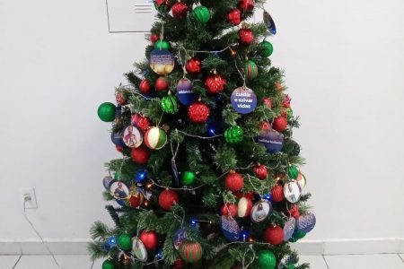 Árvore de Natal decorada com mensagens de pacientes inspira sentimentos positivos