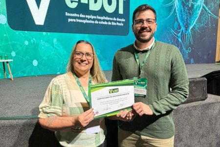 HRSJC recebe certificado de excelência pela atuação na doação de órgãos e tecidos