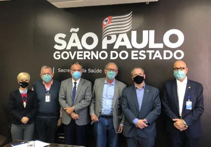 Secretário de Saúde de São Paulo recebe o presidente do ISG